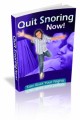 Quit Snoring Now Mrr Ebook