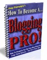 How To Become A Blogging Pro Mrr Ebook