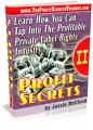 Profit Secrets I Resale Rights Ebook