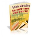 Article Marketing Secret Tips And Tricks Mrr Ebook