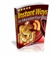 Instant Ways To Monetize Your Blog MRR Ebook