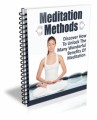 Meditation Methods Plr Autoresponder Email Series