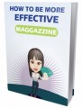 How To Be More Effective PLR Ebook