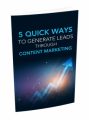 Generate Leads Through Content Marketing MRR Ebook With Audio